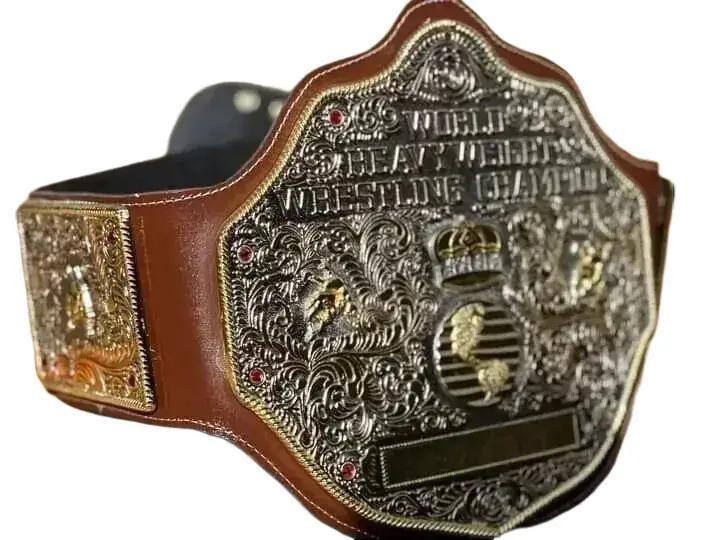BIG GOLD World Heavyweight Championship Replica Tittle Belt DieCasting Adult 6MM