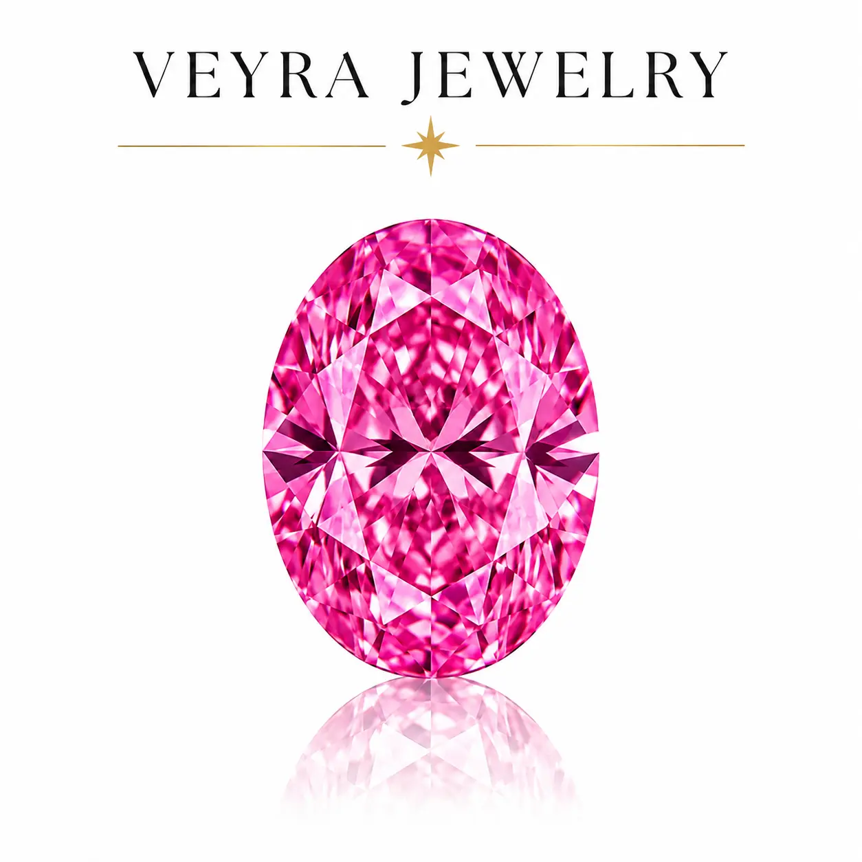 Pink Oval Cut Moissanite Loose Stone with GRA Certificate, VVS1 Sparkling Gem for Ring, Pendant & Custom Jewelry