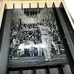 Freddy Freeman Walk Off on Acrylic - Baseball Player Action Shot in Acrylic Display