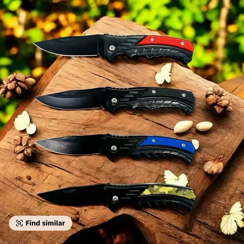 Folding Knife with Non-Slip Handle
