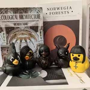 Dark Punk Duck Satan Rock Style Figure, Killmat Style Collectible Toy Statue, Rebel Art Decorative Figurine, Unique Gift Idea