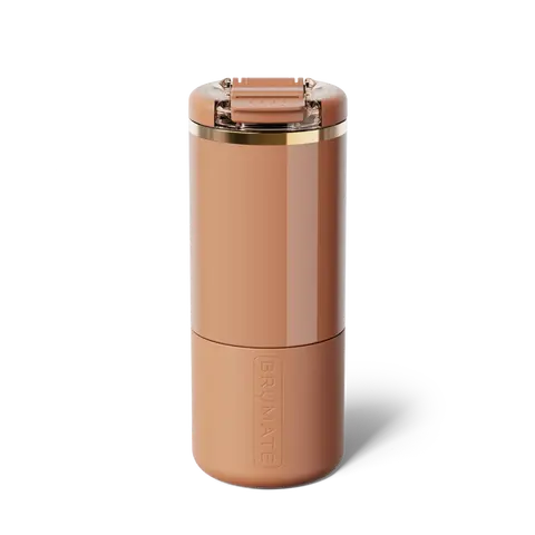 BrüMate Strova 18oz Ceramic-Lined Coffee Tumbler | 18oz Insulated Coffee & Travel Mug | 100% Leakproof BevLock Lid | Built-in Silicone Sleeve | Cup-Holder Friendly