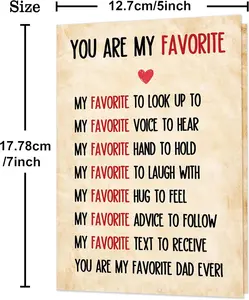IDU Funny Father's Day Greeting Card with Envelope - Appreciation Love Gift for Dad from Daughter or Son (Office Stationery Supplies)