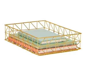 Mind Reader Document Organizer, Desktop Organizer, Gold