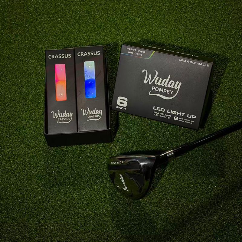 WUDAY 6pcs Glow in the Dark LED Golf Balls The LED Core is encased in a Surlyn outer shell with a resin spacer layer.Night Golf Gift for Men & Women golf golf gifts for him golf accessories top golf back net