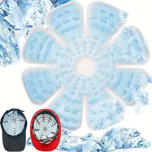 Reusable Cooling Pad, 1 Count Blue Helmet Cooling Pad for Cycling, Outdoor Sports, Summer Essentials Cooling Products, Cooling Gear for Outdoors, Circular Ice Pack Adults