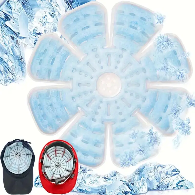 Reusable Cooling Pad, 1 Count Blue Helmet Cooling Pad for Cycling, Outdoor Sports, Summer Essentials Cooling Products, Cooling Gear for Outdoors, Circular Ice Pack Adults