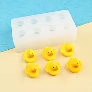 1 Pcs Mini Silicone Duck Mold for Cake Decorating DIY Candle Mould Desktop Decoration Tool Perfect for Creative Crafts Projects & Gifts