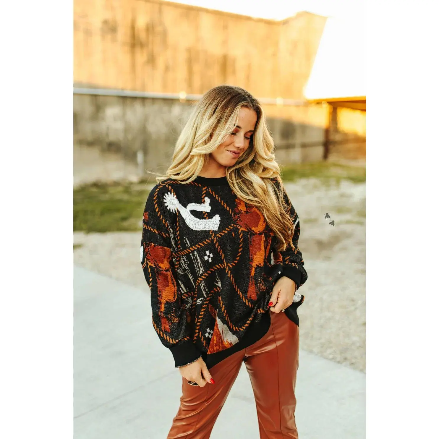 Rope Saddle Knit Sweater