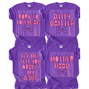 [Select Your Favorite Graphic] TELL YOU ABOUT MY JESUS Comfort Colors Shirt, Mother shirt, Silly Daily Tees, Born to Lollygag Comfort Colors, Preppy Coquette Bow, NOT REAL Pearls DTG Printed, Comfort colors Graphic Shirt