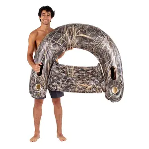 Realtree Max 7 Jumbo Sun Chair 48" Pool Float with Drink Holder Camo Design for Outdoor Entertaining