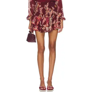 HEMANT AND NANDITA Skirt in Maroon