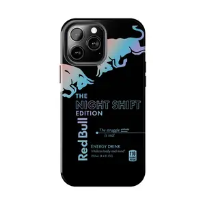 Charging Red Bull Energy Phone Case | Night Shift Edition Cover Phone Case Compatible with iPhone 7, 8, X, 11, 12, 13, 14, 15, 16 17 & Samsung Galaxy S21, S22, S23 & S24 S25 series