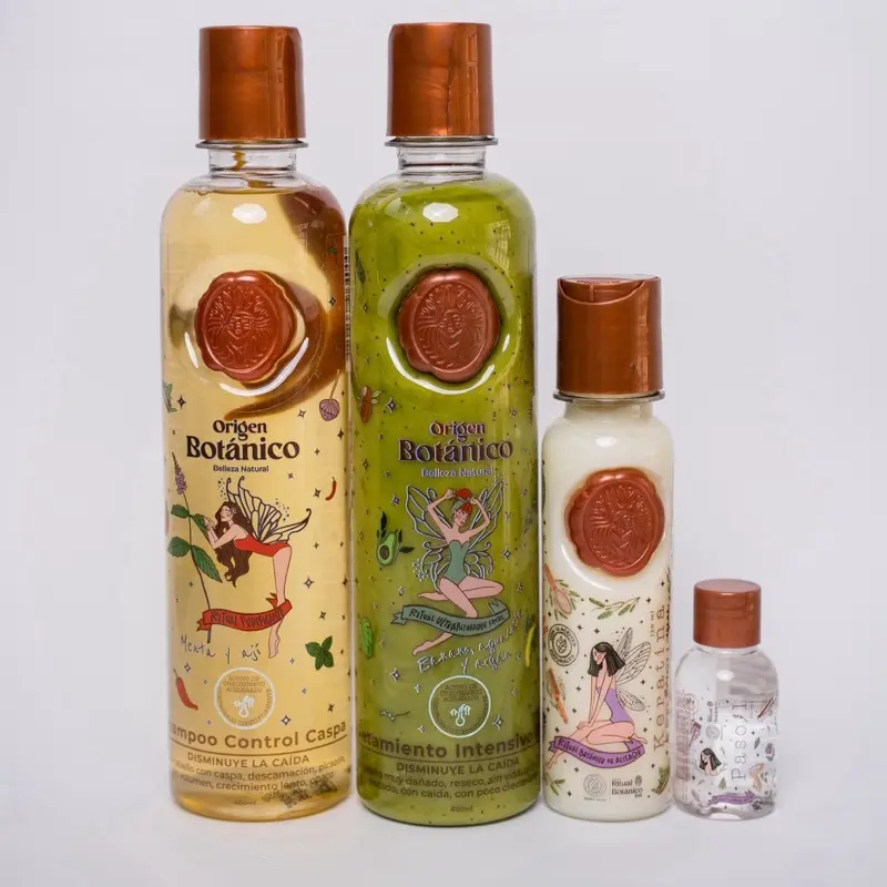 Origin Botánico Ritual Botánico 120 ML Kit ají and menta Shampoo Plex Treatment & Keratin 120ml Nourishing Cleanser Set for Healthy Hair Care with Botanical Ingredients