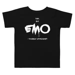 Toddler EMO-tionally Intelligent Tee (2T-5T Boys Girls Kids Short Sleeve Emo Alternative T-Shirt)