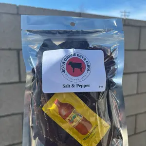 Salt & Pepper Carne Seca, Dried Meat Snack