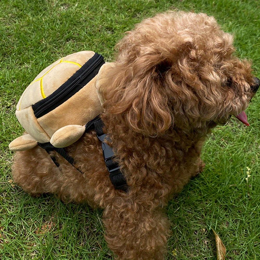 Dog Backpack Harness No‑Pull with D‑Ring for Small Medium Dogs Cute Turtle Shape Adjustable Pet Backpack for Travel Camping Hiking