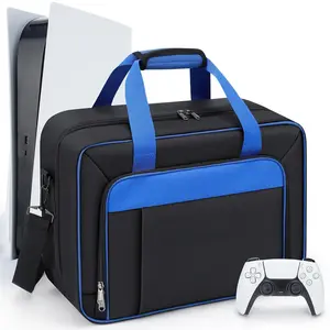 Carrying Case for PS5, Travel Thickened Protective Bag Compatible with Playstation 5 Console, Headset, PS5 Controller, Game Discs, and Gaming Accessories GDNasist