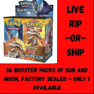Sun and Moon Booster Box - 36 Packs - Only 1 available - FACTORY SEALED