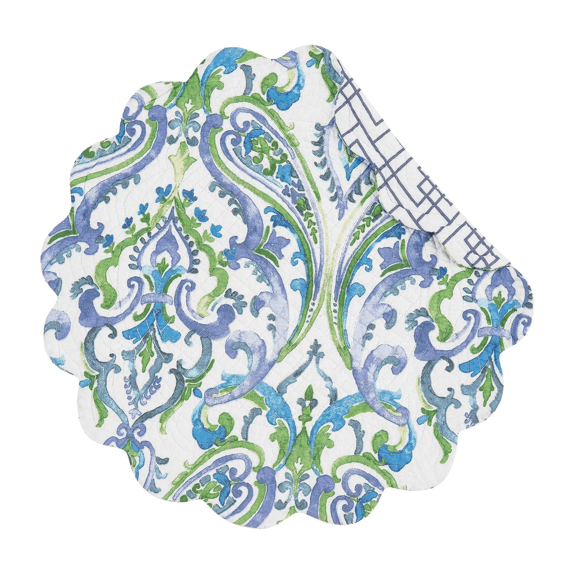 17" Juliet Round Reversible Placemat Set of 6 by Valerie