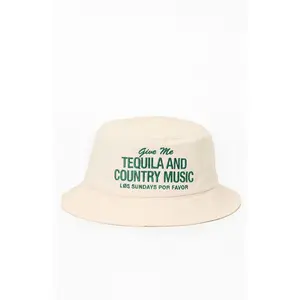 Los Sundays Men's Off White Tequila and Country Music Bucket Hat