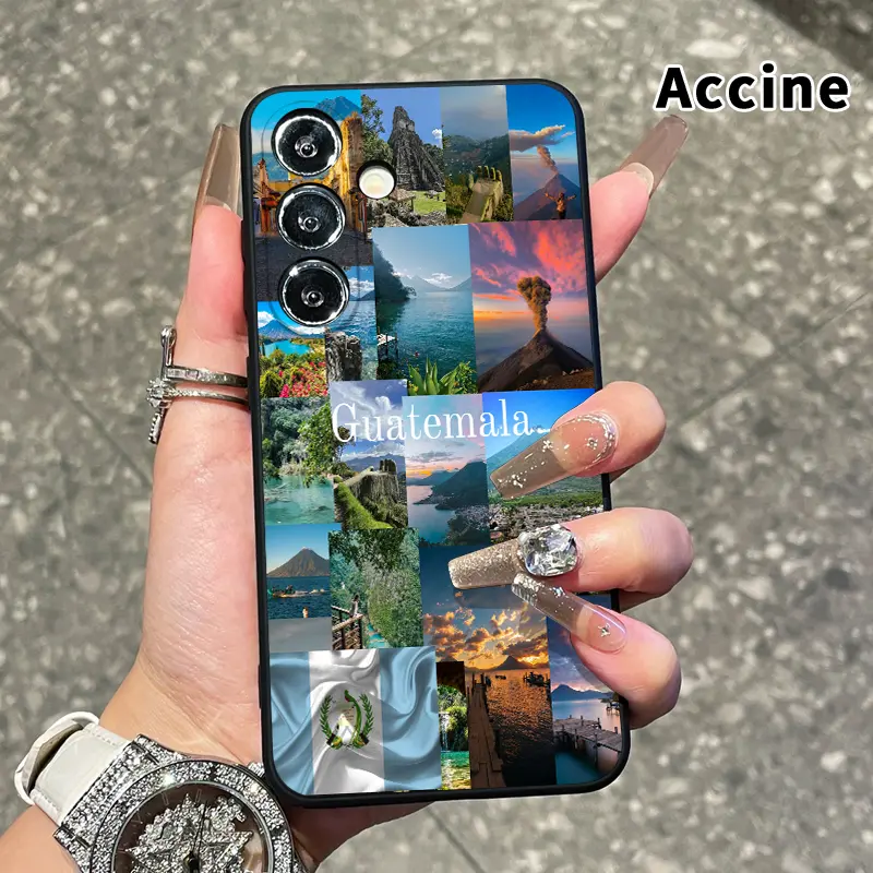 Guatemala Pattern TPU Silicone Casing for Samsung Galaxy (S22+ S23 Ultra S24 Plus S25 S26) - Military-Grade Shockproof Cellphone Protector, Non-Slip Devices Cover with Full Camera Protection Guard