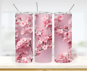 3D Cherry Blossom Tumbler Cup