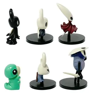 Hollow Knight Hornet Anime Action Figure Set 6 pcs 4-11cm Collectible Display Toys for Fans Detailed Poses and Expressions