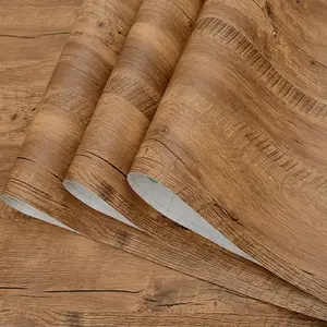 Wood Grain Pattern Wallpaper, 1 Roll Self Adhesive Wall Sticker, Durable Pvc Material, Home Decor Supplies for Living Room Bedroom Kitchen Furniture