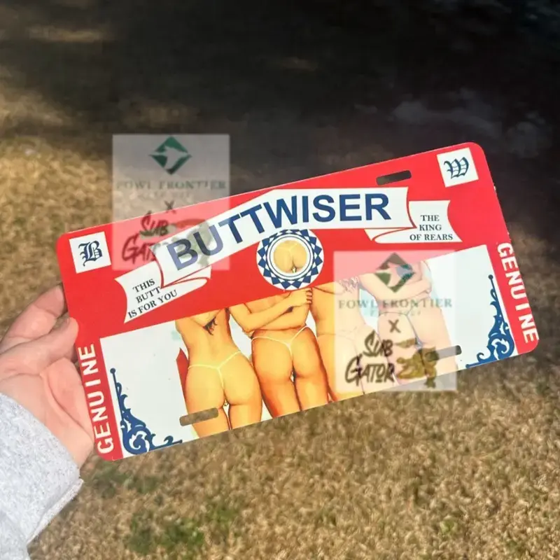 Budweiser But*wiser License Plate