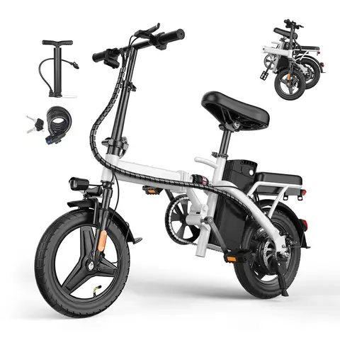 Fold & Go Electric Bike for Adults, 750W Peak Motor, 22 MPH Top Speed, Up to 30 Miles Range, Compact Folding E-Bike for Commuting, UL 2849 Certified, Birthday Gift Idea