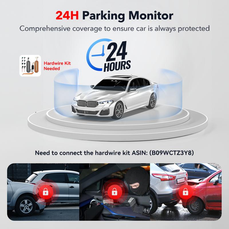 REDTIGER F17 4K 3-Channel Dash Cam with 5GHz WiFi GPS, 64GB Card, 2160P+1080P+1080P Cameras, IR Night Vision, Parking Mode, Fathers Day Gift