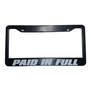 PAID IN FULL – Black License Plate Frame