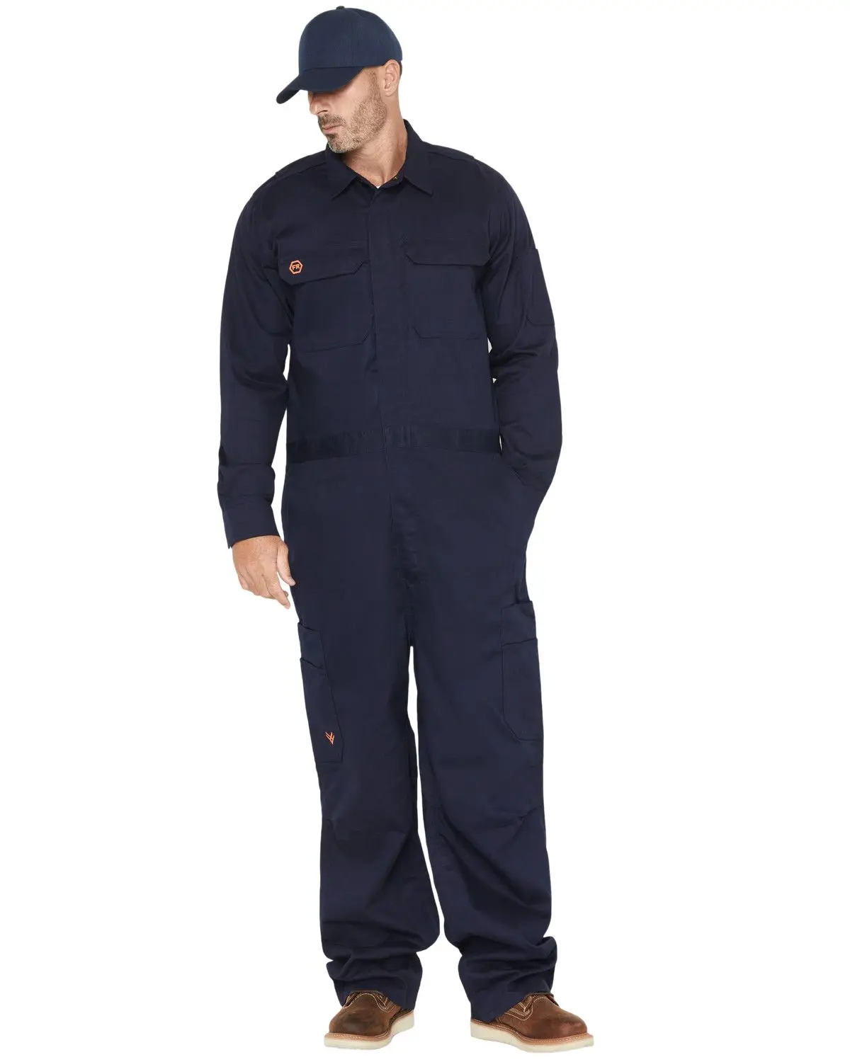 Hawx Men's Men'S Fr Solid Coveralls Short - Hxfrfa24p24-Nvy-Sh