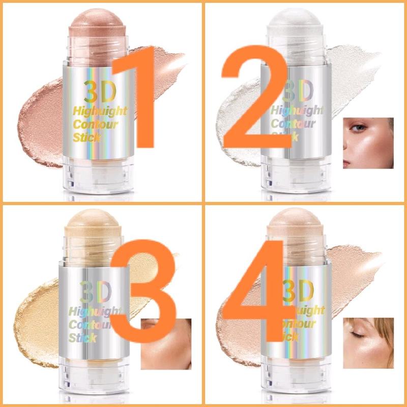 Highlighter Makeup Stick, Face Shimmer Highlighter Brightener, Illuminator Highlight Contouring Stick, Creamy & Blendable Color