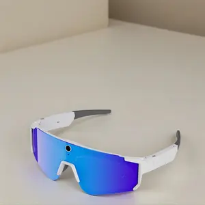 AI Smart Glasses with Camera for Sports , 8MP Camera Anti-Shake Dual Stabilization (Physical + EIS ) ,3200W Photo Capture 1200P Video Recording, 260Mah Battery , Cycling Sunglasses for Sports Cycling Outdoor