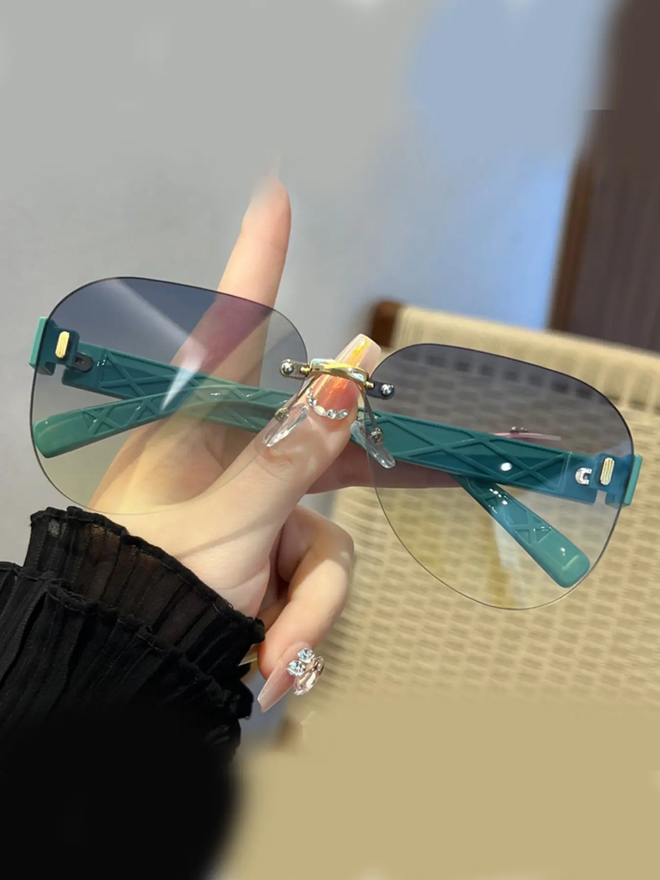 2k Fashion Square Sunglasses, Color Block Design, Casual Retro PC Glasses, Perfect for Beach Parties and Daily Wear, Sun Protective Sunglasses