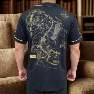 LOTRing Baseball Jersey Shirt Black, MiddleEarth 2026 Baseball Jersey Shirt