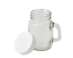 Kitchen Storage Mini 4 OZ Glass Salt Pepper Shaker with Plastic Screw Lid