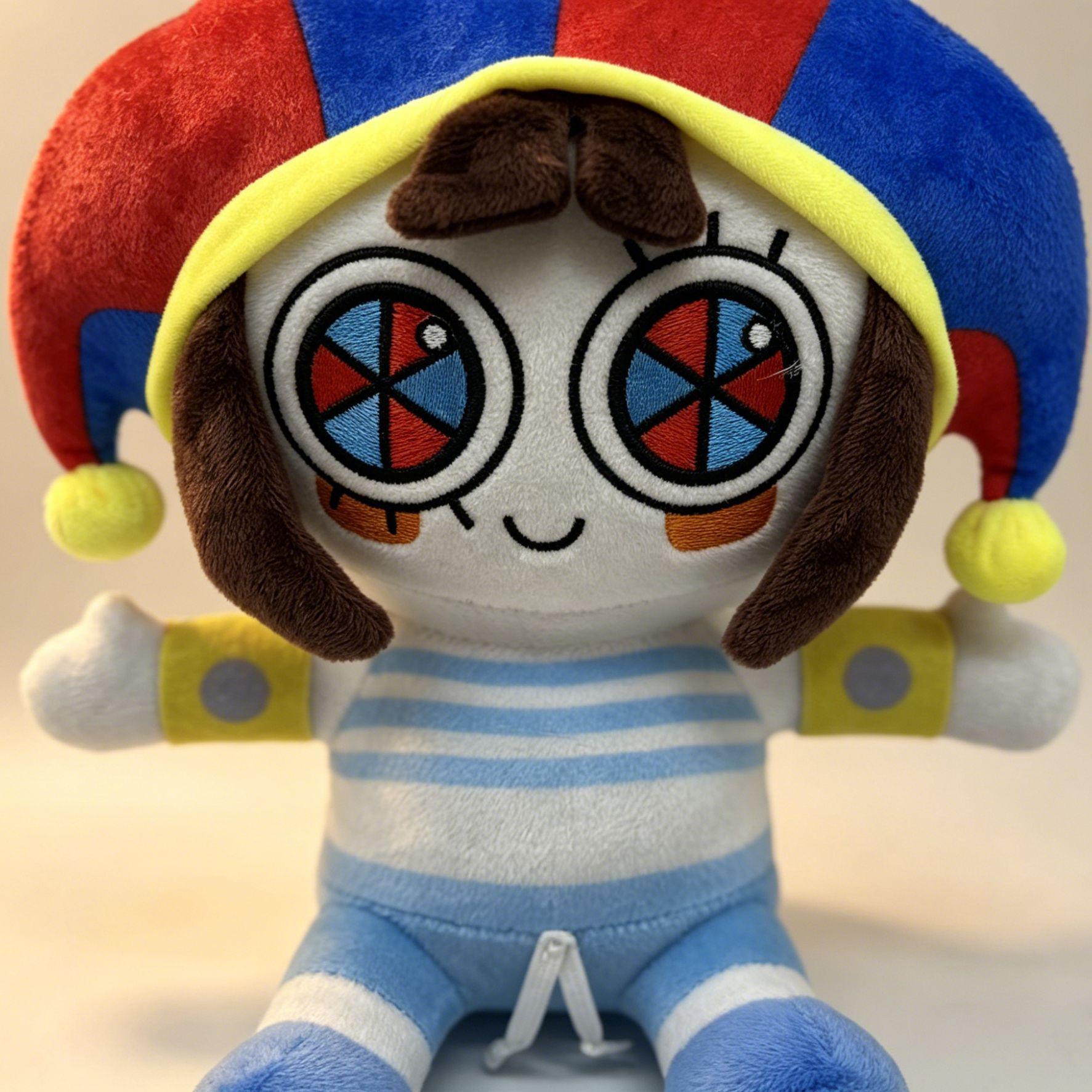 The Amazing Digital Circus Pomni Plush Toy, Soft Stuffed Pomni Plushie Doll, Cute Cartoon Character Collectible Plush for Kids & Fans
