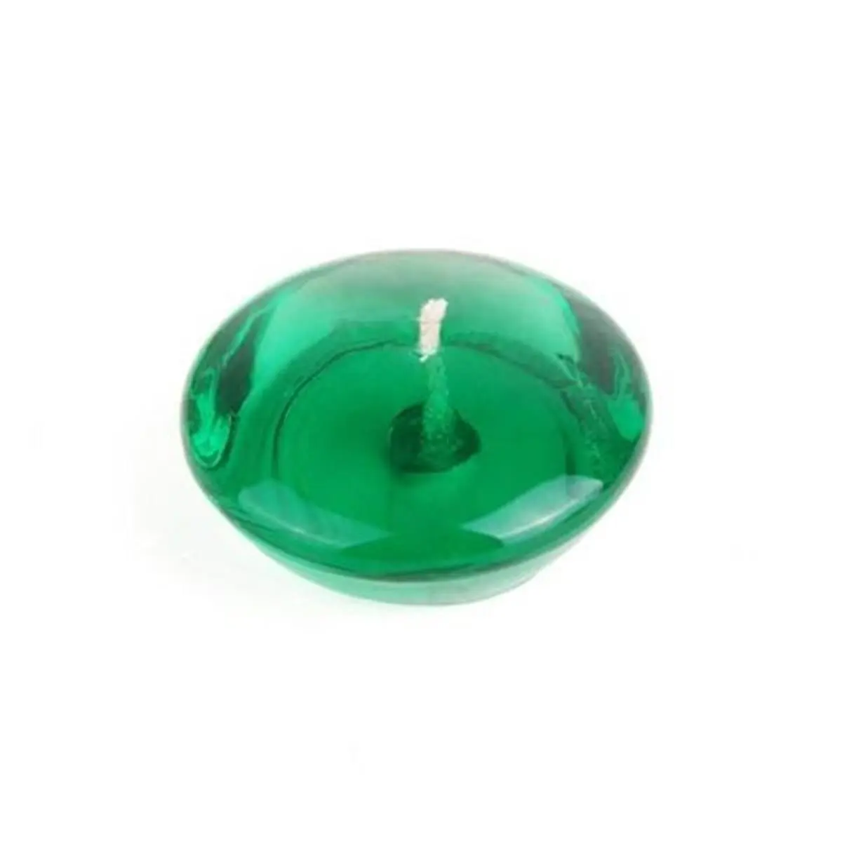 212 MAIN Gel Floating Candles - 3 in. Round Hunter Green Discs, Hand-Poured, Long-Burning, Unscented Decoration for Weddings, Parties, Water Events, 6-Piece Box (Camping & Hiking Lights)