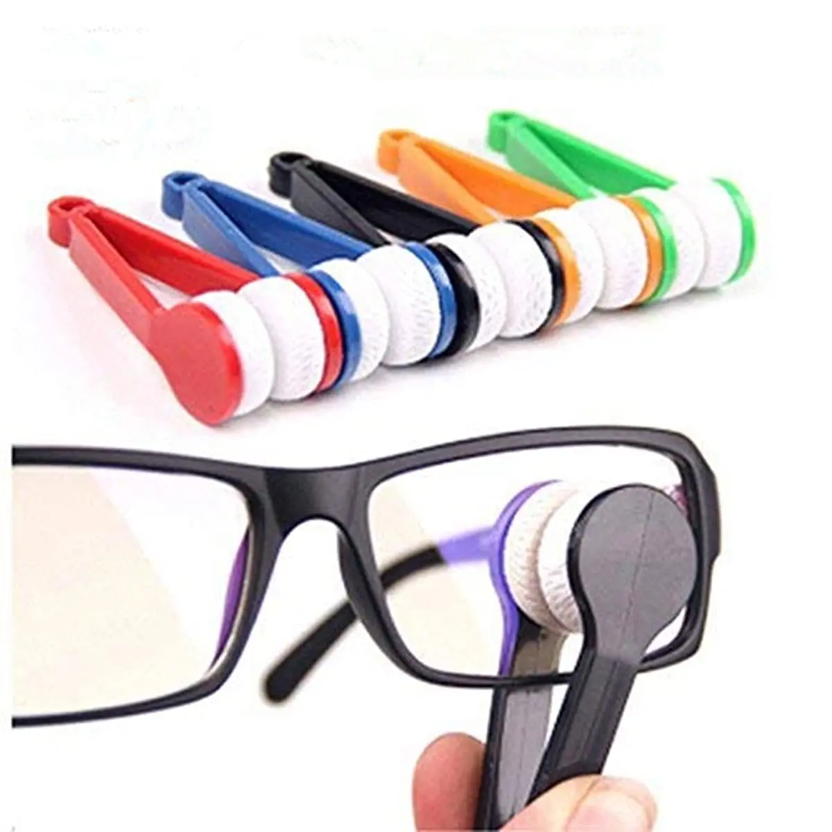 12 count Mini Sun Glasses Eyeglass Microfiber Spectacles Cleaner Brush Cleaning ToolRandom Color