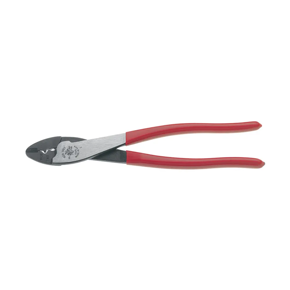 Klein Tools 1005 Crimping and Cutting Tool for Insulated and Non-Insulated Terminals, 9-3/4-Inch
