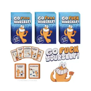 Classic Fishing Card Game for Family Play, Interactive Fun for 2+ Players, Original Art Style Cartoon Fish Design, Easy Paper Setup Party Game