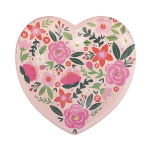 Floral Heart Plate