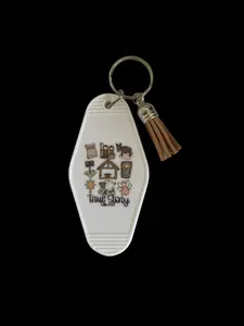 True Story Motel Keychain with Matching Tassel