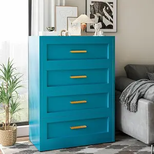Metal Dresser for Bedroom,Dressers & Chests of Drawers,4-Drawer Dresser for Closet Storage,Tall Dresser for Bedroom, Wide Dresser for Women Bedroom,Closet,Hallway,Living Room