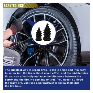 70PCS Tire Repair Rubber Nails Kit with 2 Sizes for Car Motorcycle Truck Tractor Fast Self-service Screw Rubber Nail Vacuum Tire Puncture Repair Tool Easy to Use