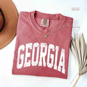 Comfort Colors Georgia Shirt, Georgia State Shirt, Atlanta Georgia Pride Shirt, Peach State Shirt, Georgia Gift, Vintage Georgia T-shirt Womenswear