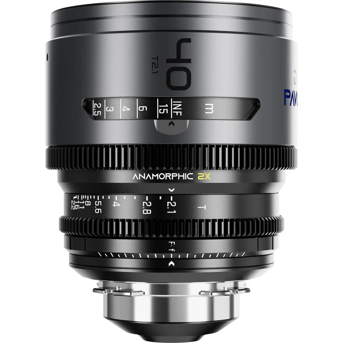 DZOFILM PAVO 2x Anamorphic Prime Camera Lens with Blue Coating, for PL-EF Mounts, Compact, Round Design